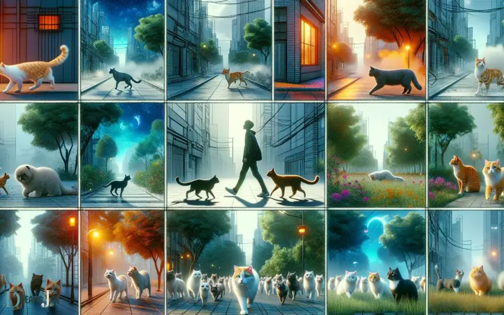 Different Scenarios Of Cats Following In Dreams