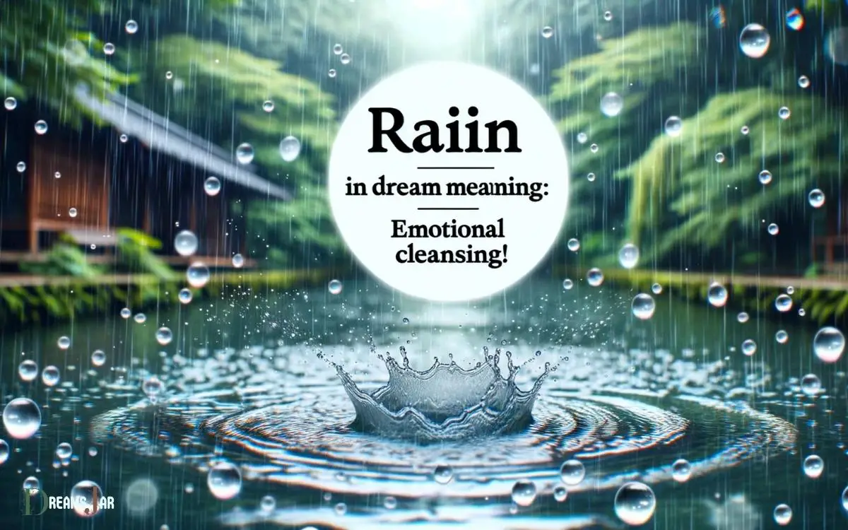 Rain Water In Dream Meaning  Emotional Cleansing