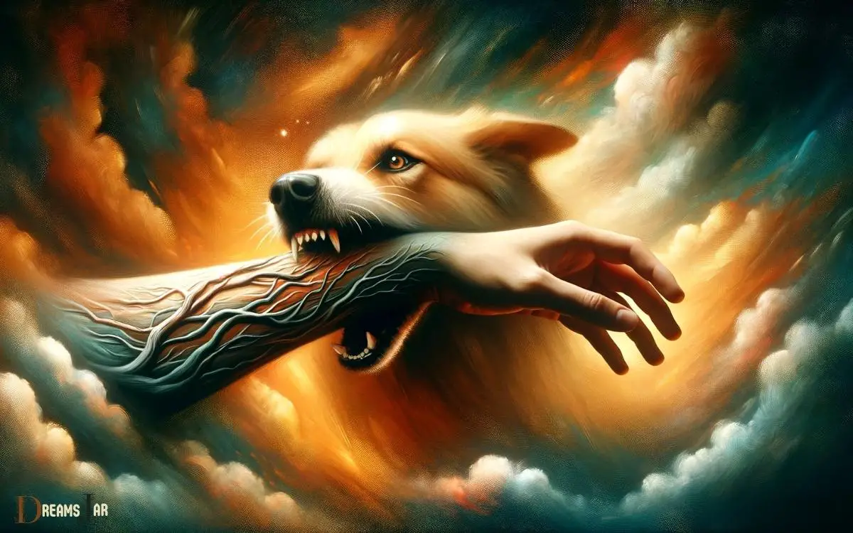 dream meaning dog bite arm