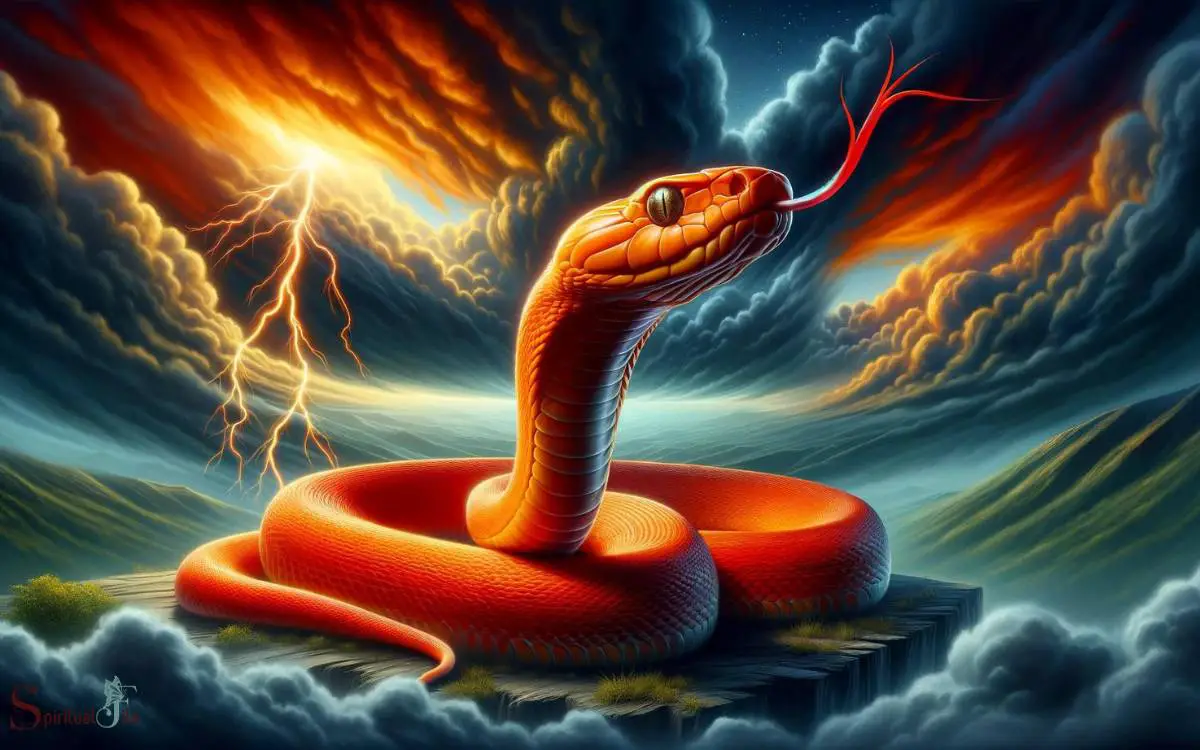 Orange Snake as a Warning or Omen