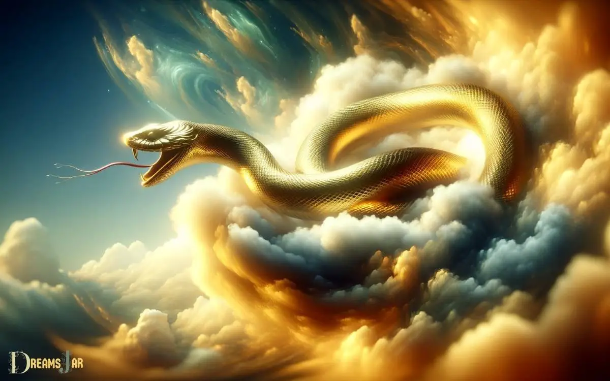 golden snake bite in dream meaning