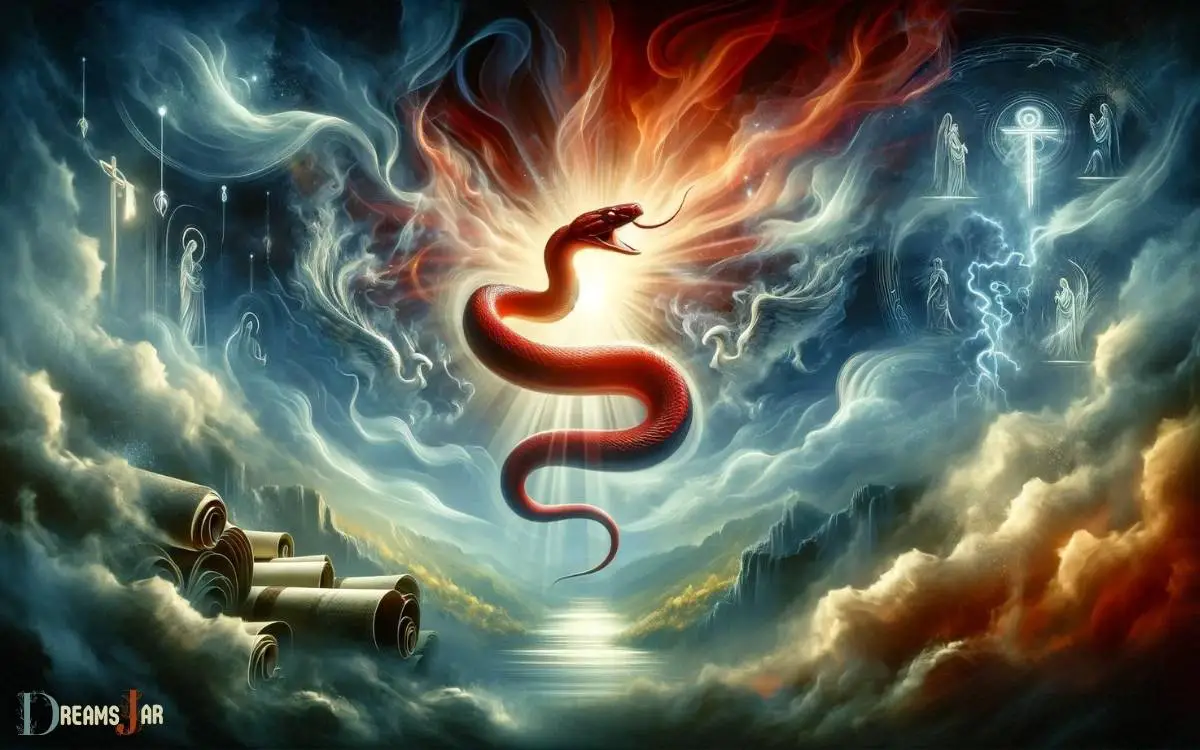 red snake in dream biblical meaning