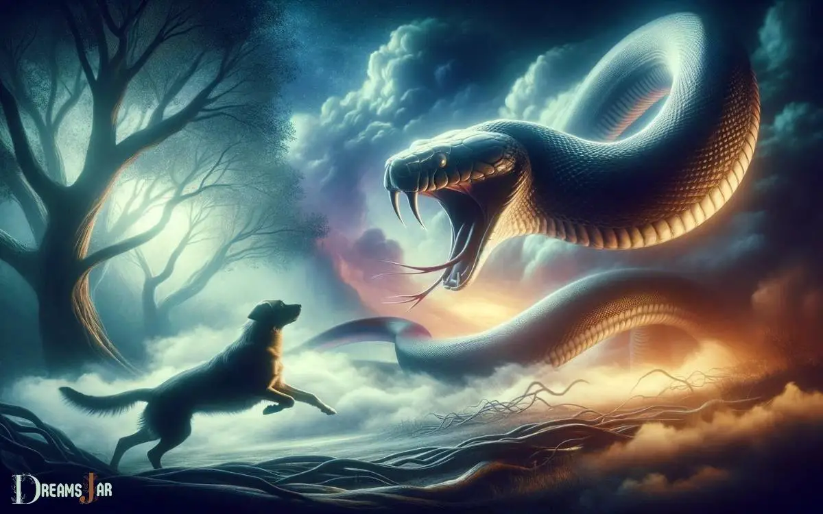 snake attacking dog in dream meaning