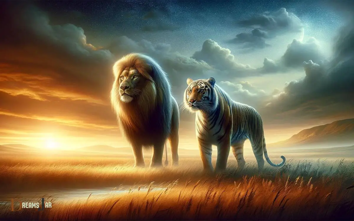 dream of lion and tiger meaning